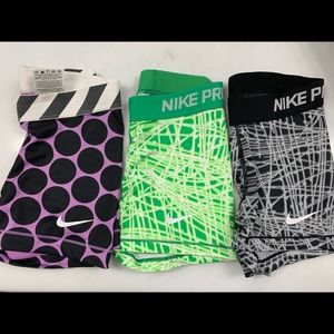 3 pairs of Nike Pro Womens XS spandex volleyball